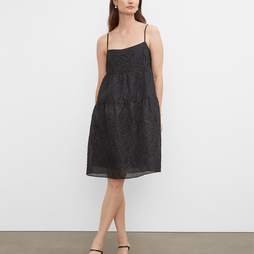 Textured Tiered Dress - New With Tags - NEVER WORN - Black